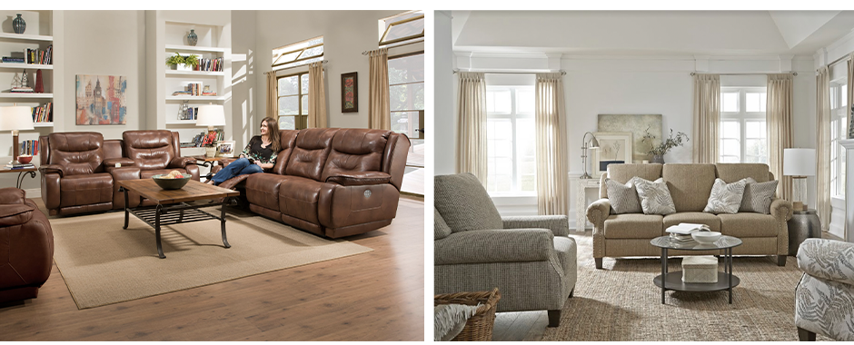 Crescent and Key Largo sofas from Southern Motion