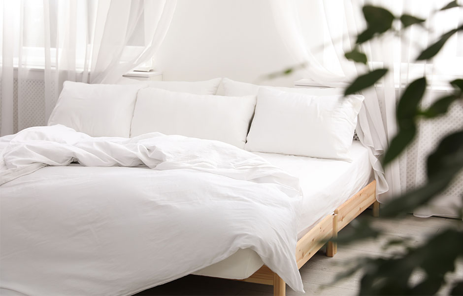 Clean, fresh bedroom