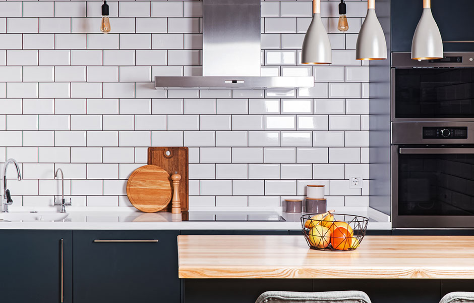 Clean kitchen space