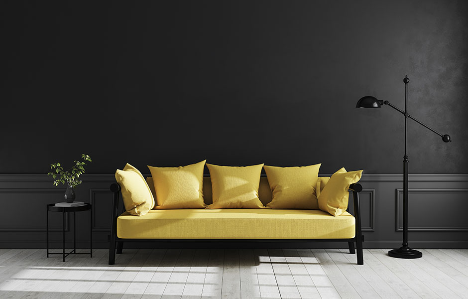 Modern living room in Pantone colors